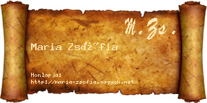 Maria Zsófia névjegykártya